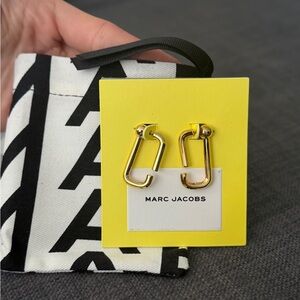 Marc Jacobs Gold Carabiner Hoop Earrings